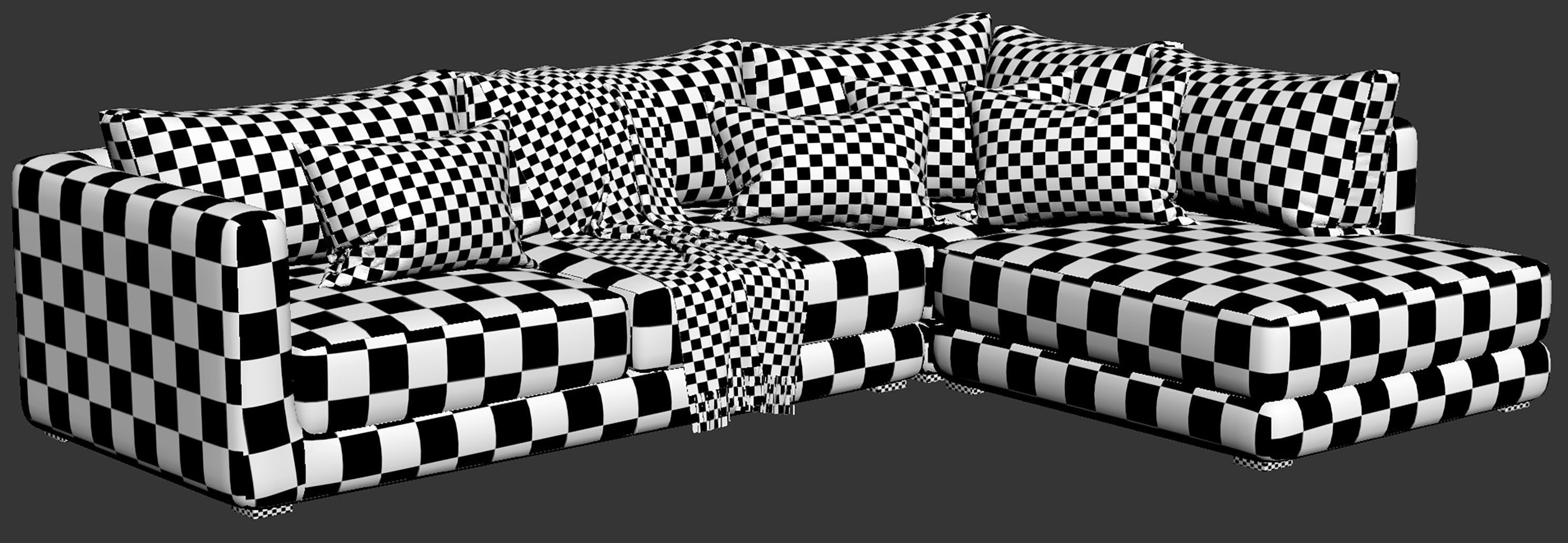 BLAKE LARGE OPEN END CORNER SOFA By Loom Loft 3D model_5