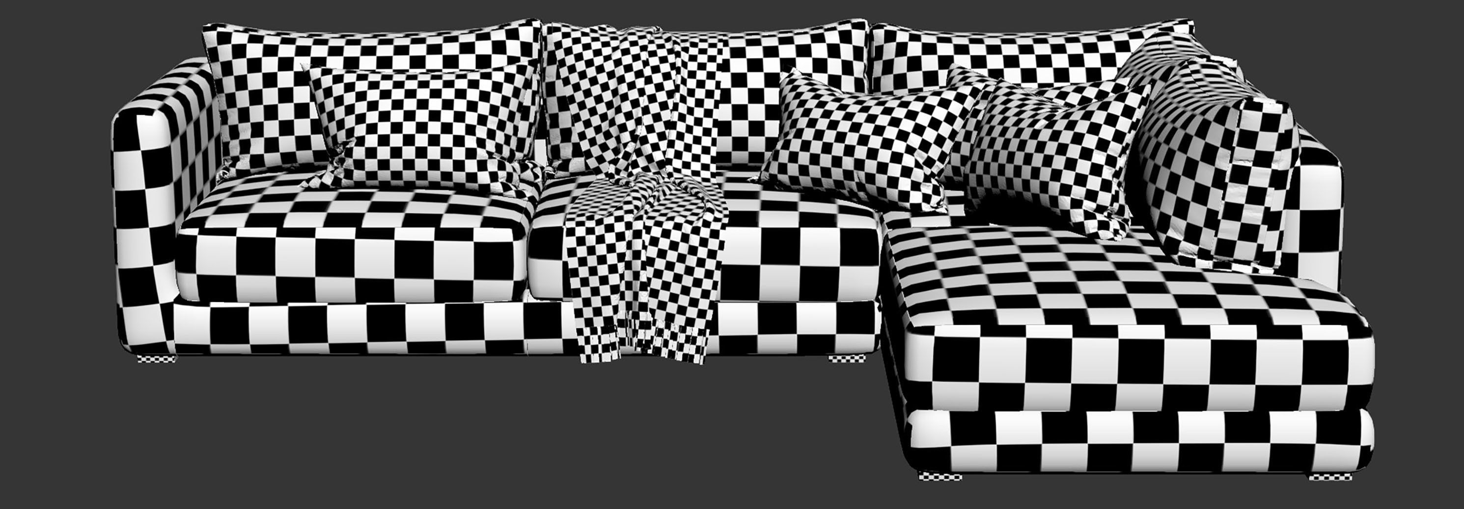 BLAKE LARGE OPEN END CORNER SOFA By Loom Loft 3D model_6