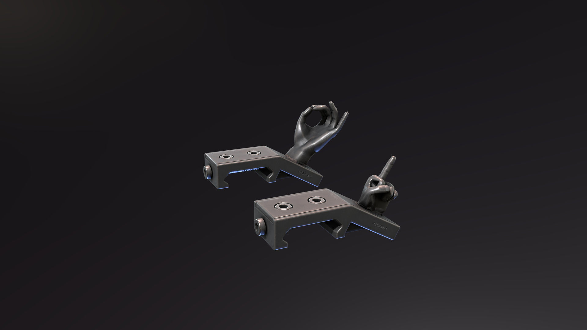 Very Polite Iron Sights Free low-poly 3D model_1