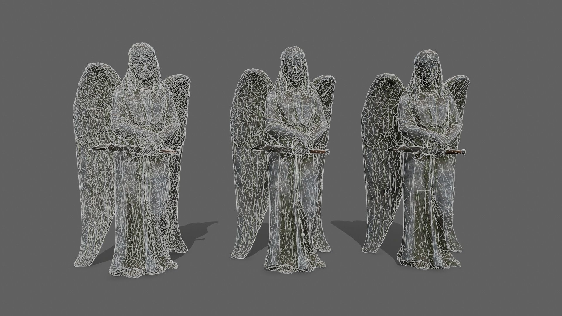 Angel 12 Low-poly 3D model_8