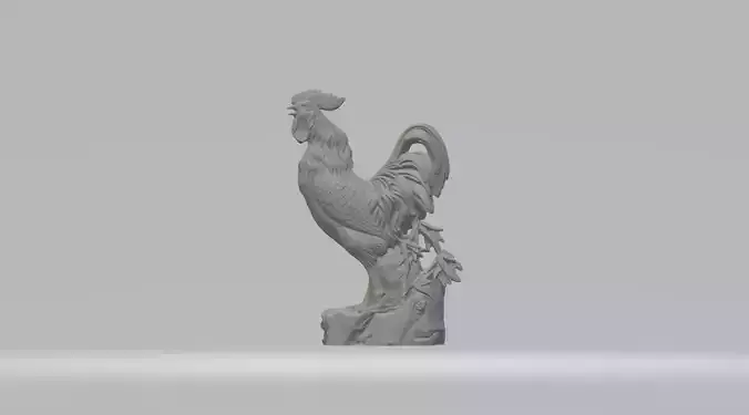 Rooster statue of angel 3D print model