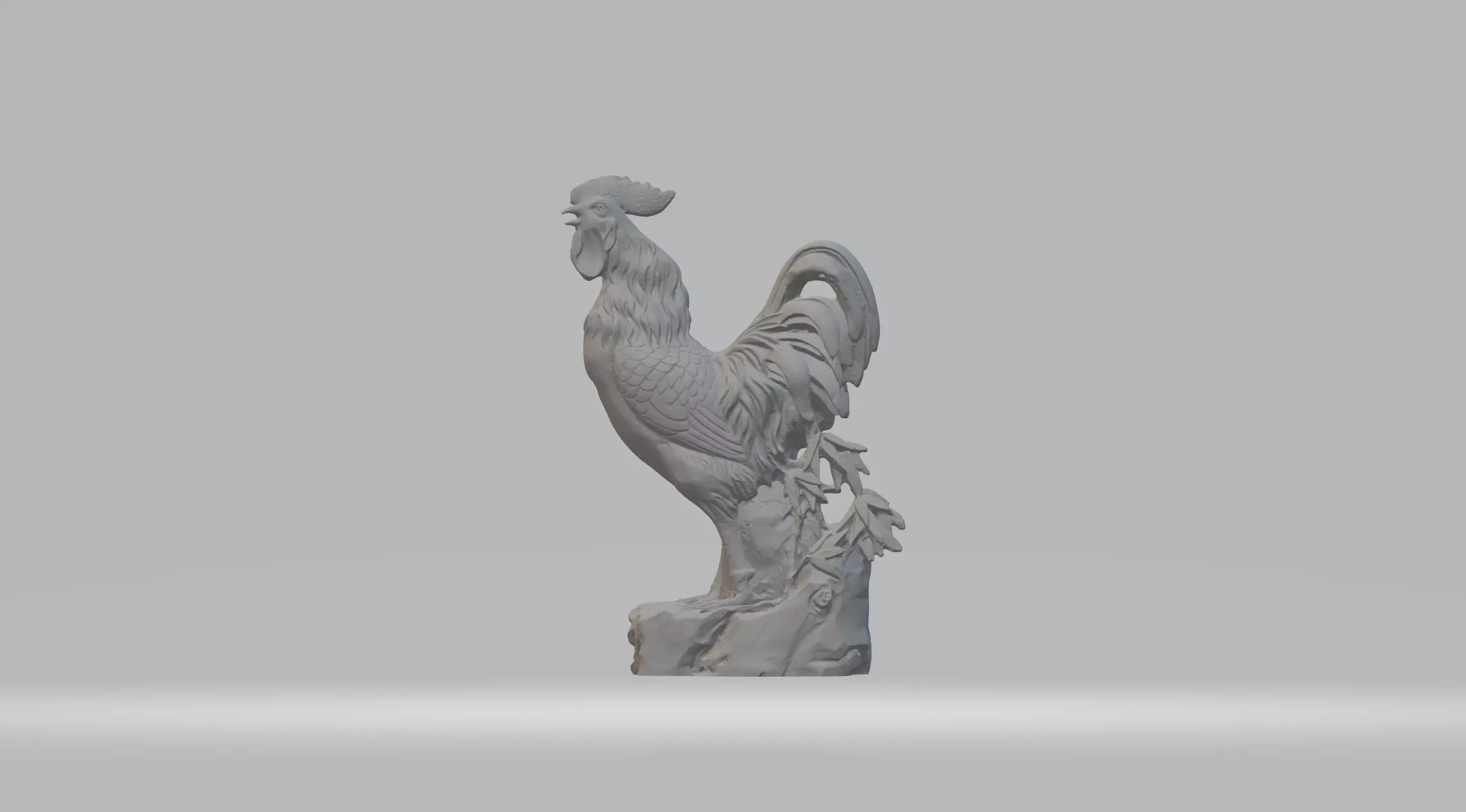 Rooster statue of angel 3D print model_0