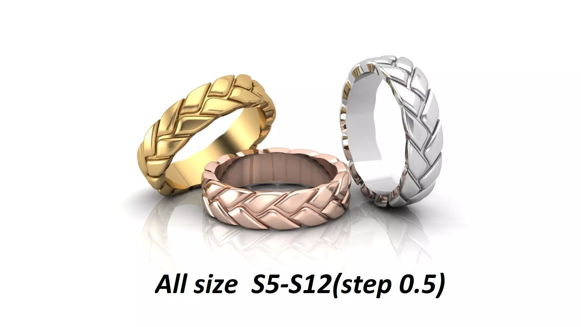 Brand Rings All size 3D print model