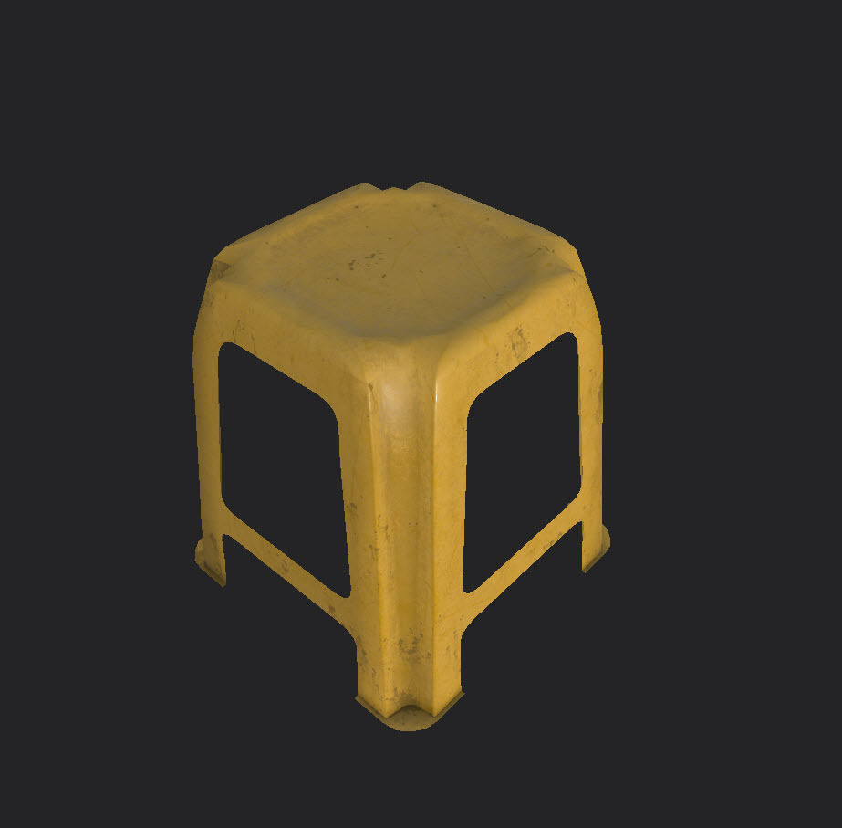 Plastic Chairs and table by zambeel studios Free low-poly 3D model_4