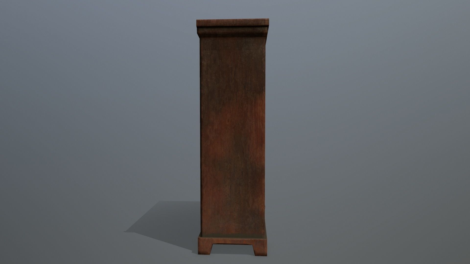 Cabinet 1 tall wooden Low-poly 3D model_8