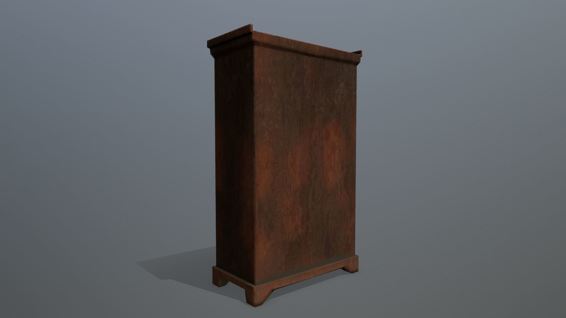 Cabinet 1 tall wooden Low-poly 3D model_5