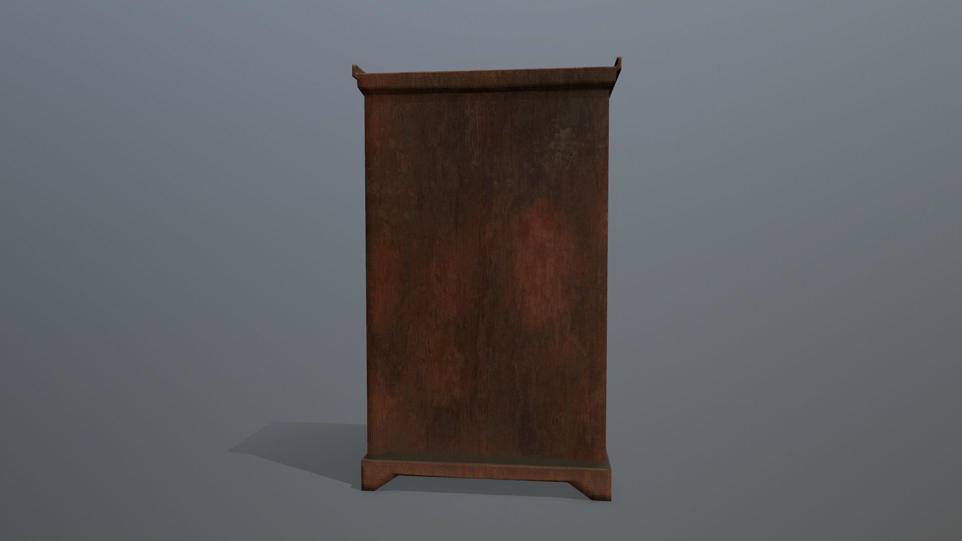 Cabinet 1 tall wooden Low-poly 3D model_6