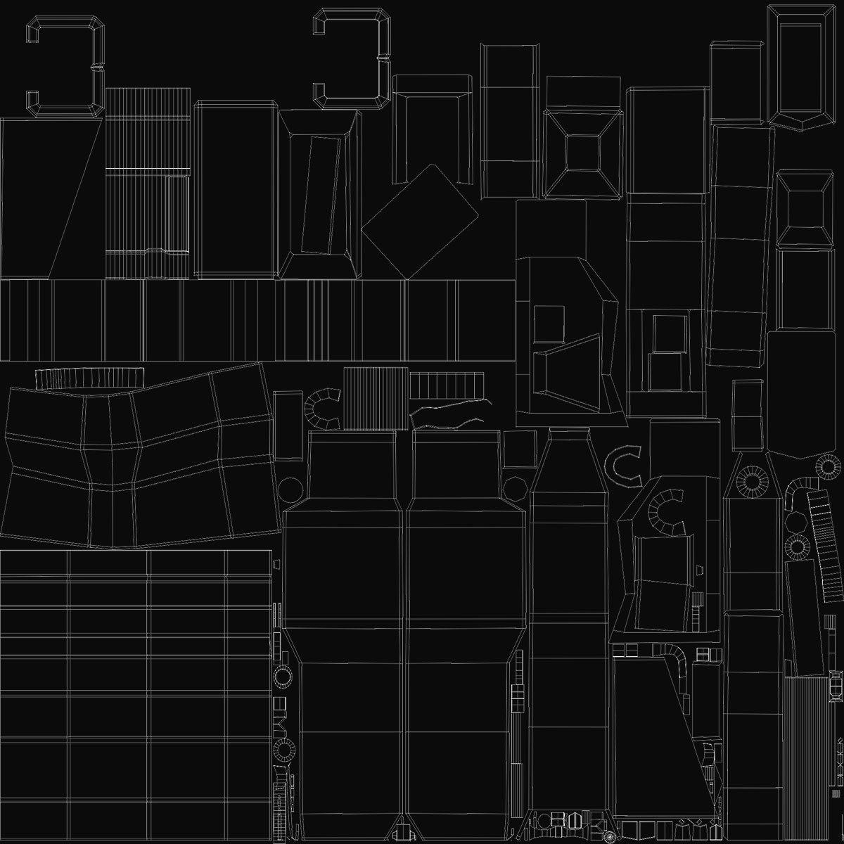 Stylized AK-47 Rifle Low-poly 3D model_7