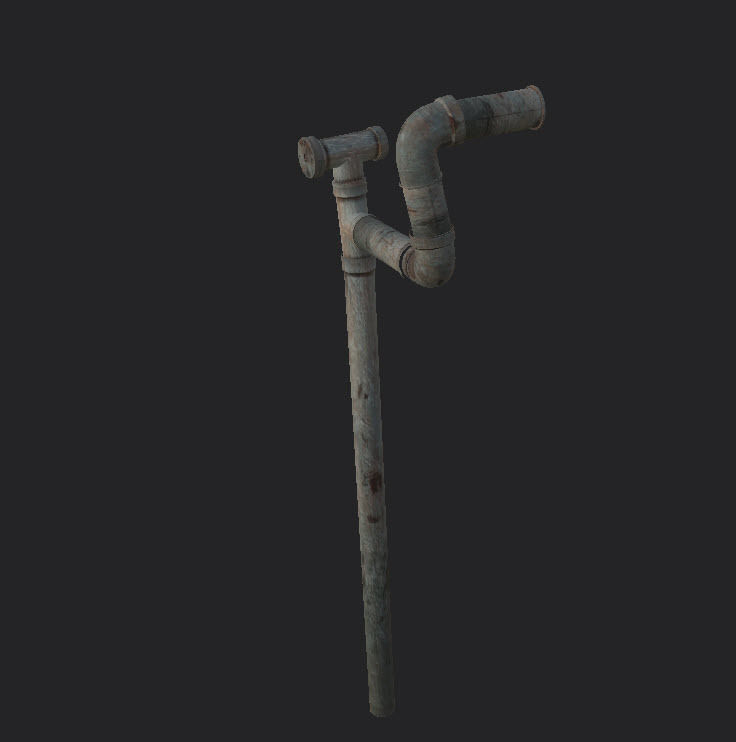 Sewage pipes Free low-poly 3D model_3