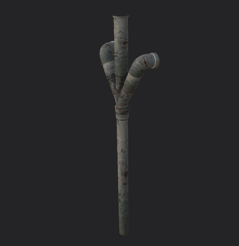 Sewage pipes Free low-poly 3D model_1