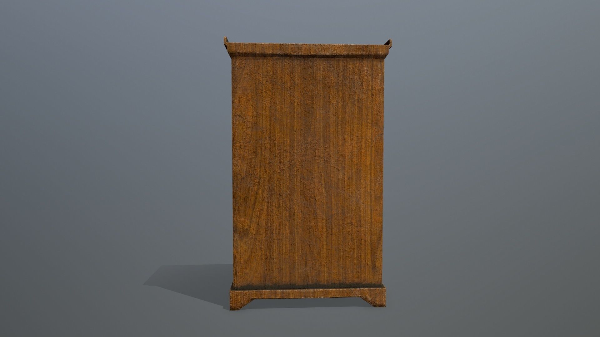 Cabinet 2 wooden wardrobe Low-poly 3D model_6
