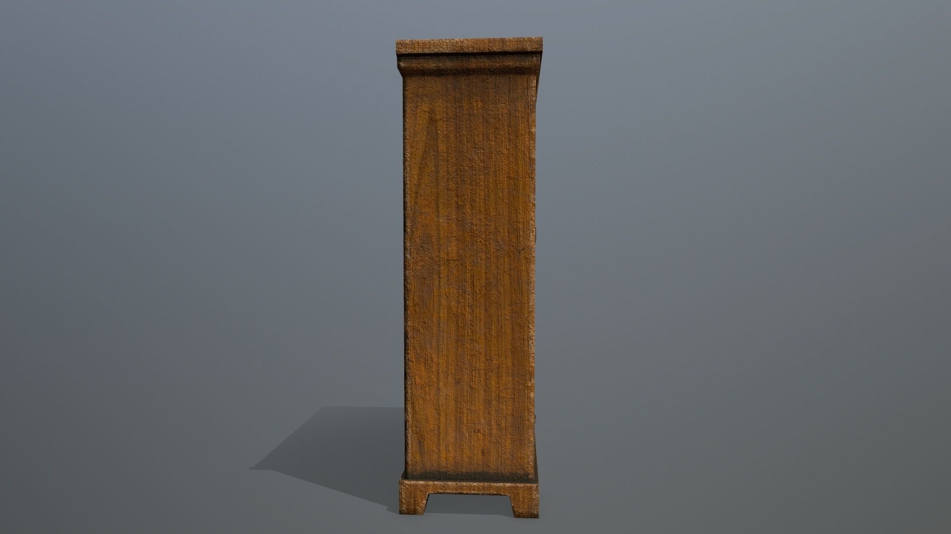 Cabinet 2 wooden wardrobe Low-poly 3D model_8