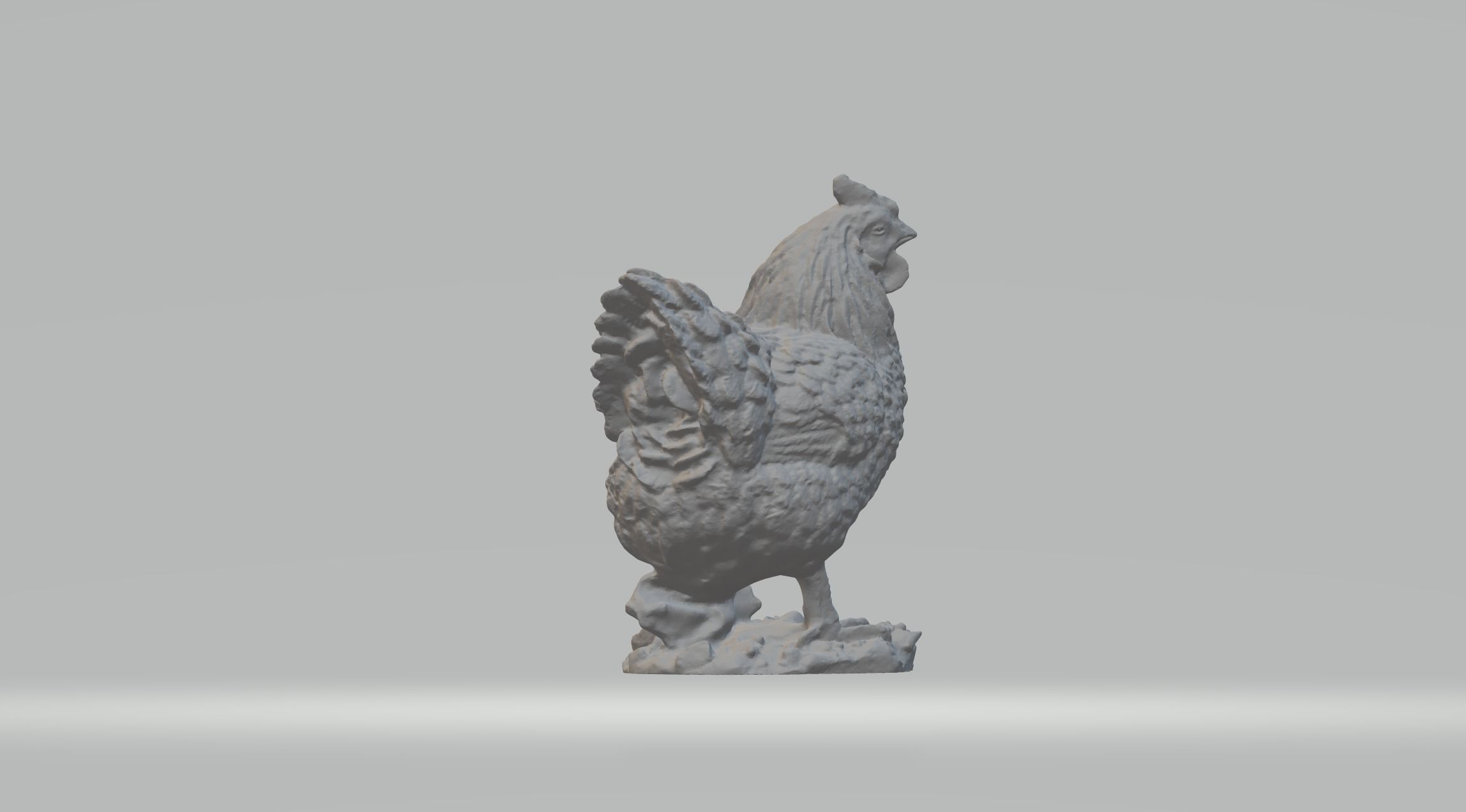 Hen Sculpture 3D print model_4