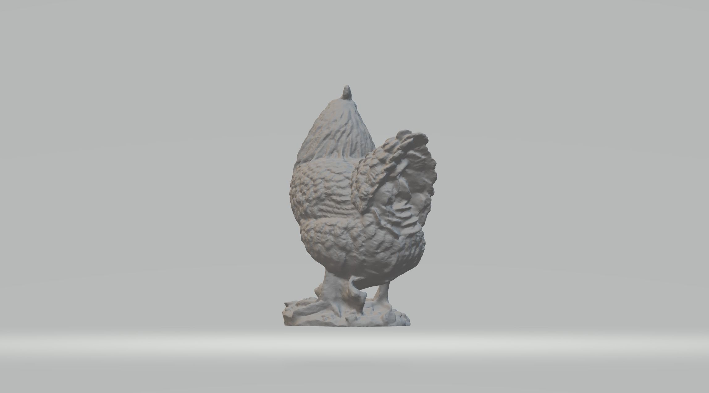 Hen Sculpture 3D print model_3