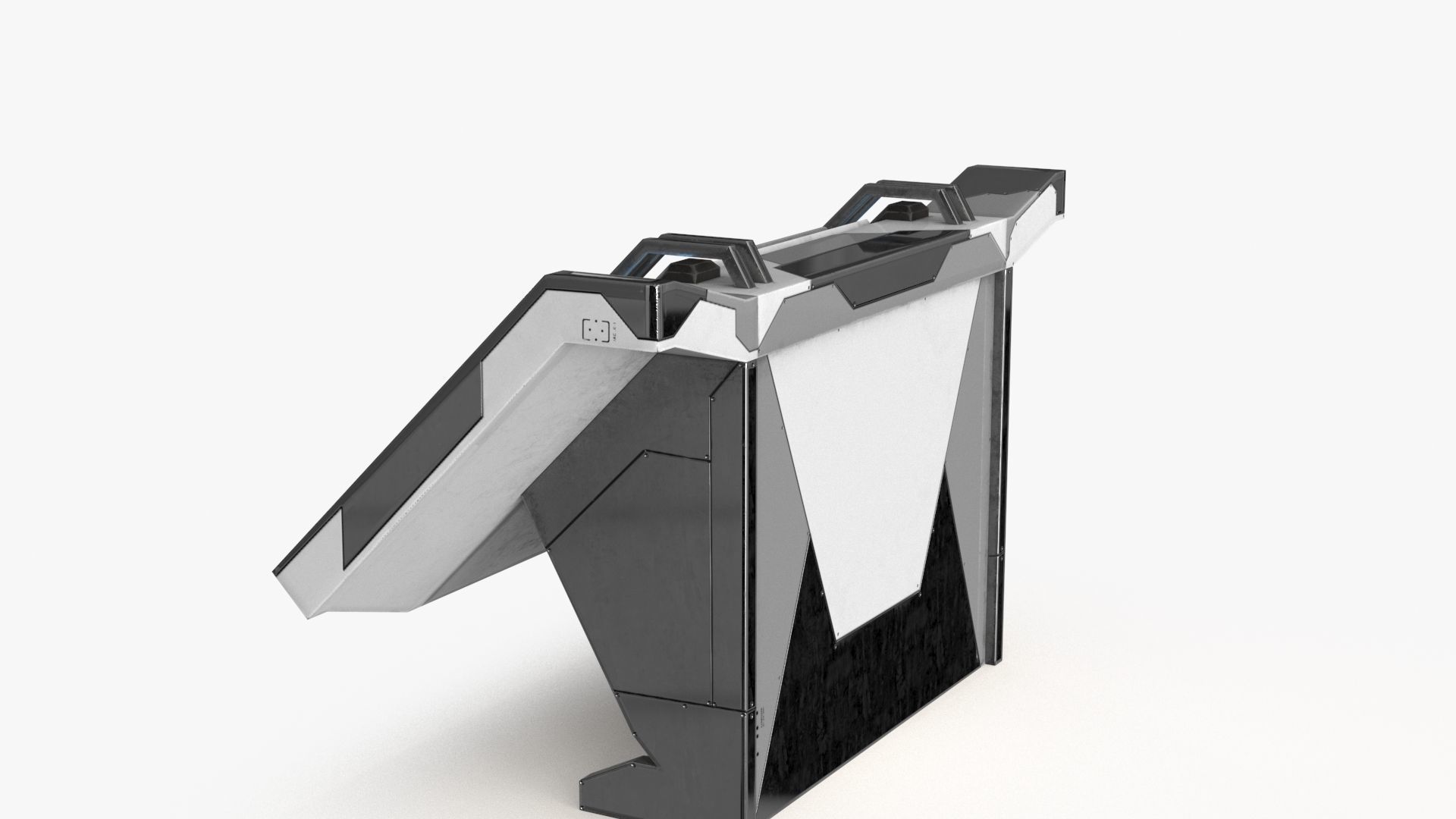 Sci Fi Control Panel Table L Low-poly 3D model_12