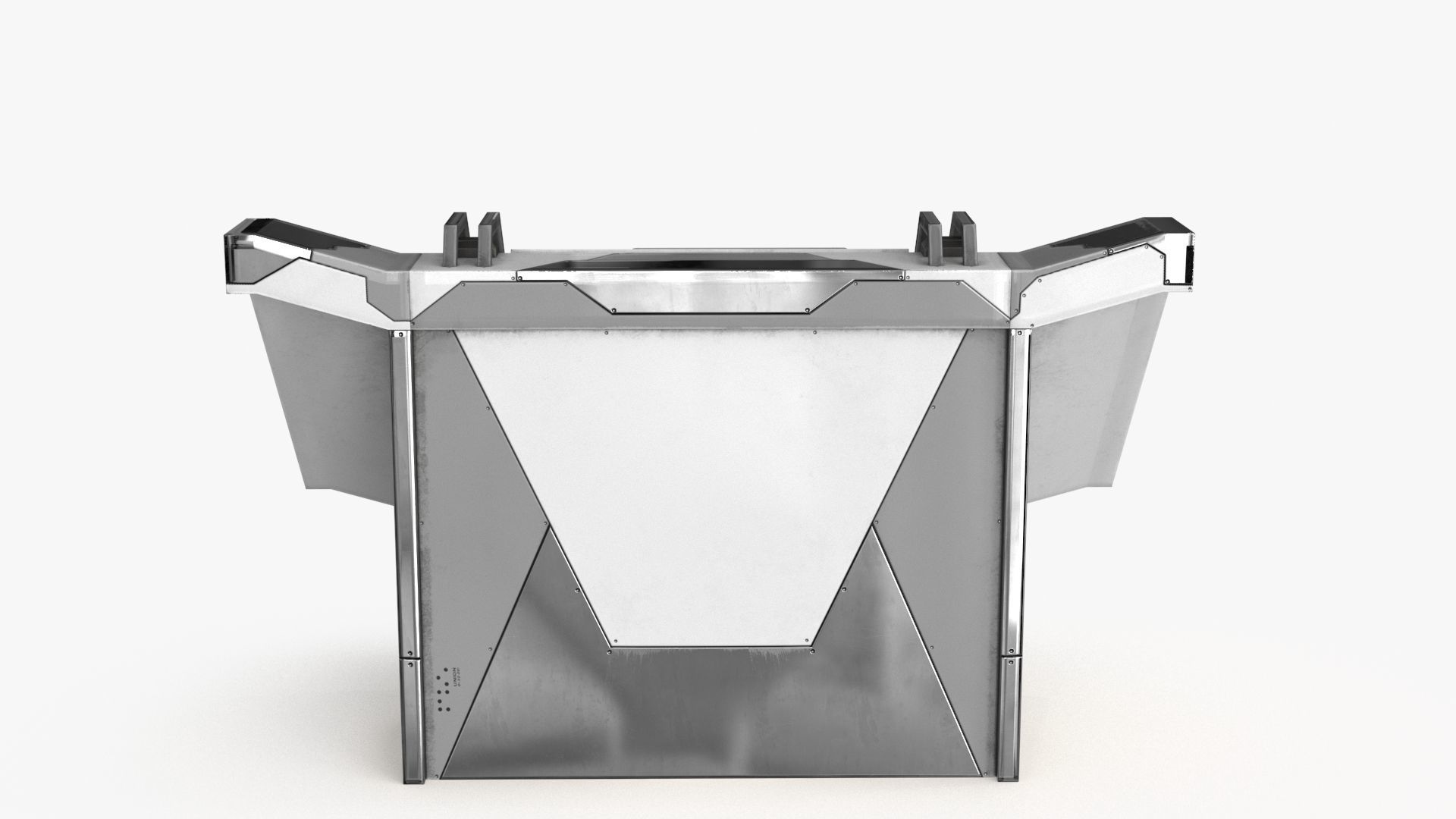 Sci Fi Control Panel Table L Low-poly 3D model_10