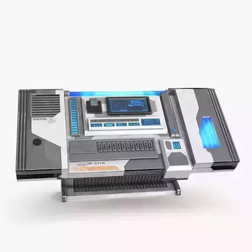 Sci Fi Control Panel Table R Low-poly 3D model