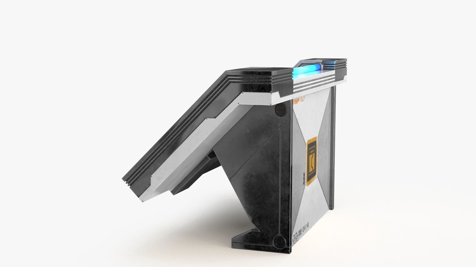 Sci Fi Control Panel Table R Low-poly 3D model_12