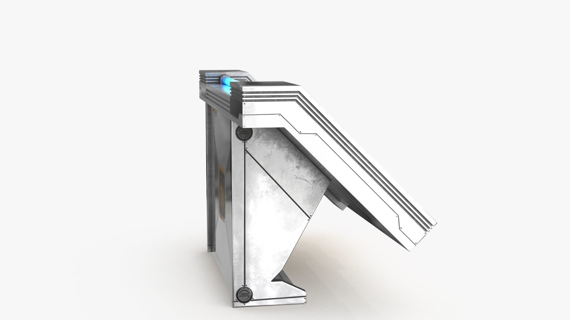 Sci Fi Control Panel Table R Low-poly 3D model_7