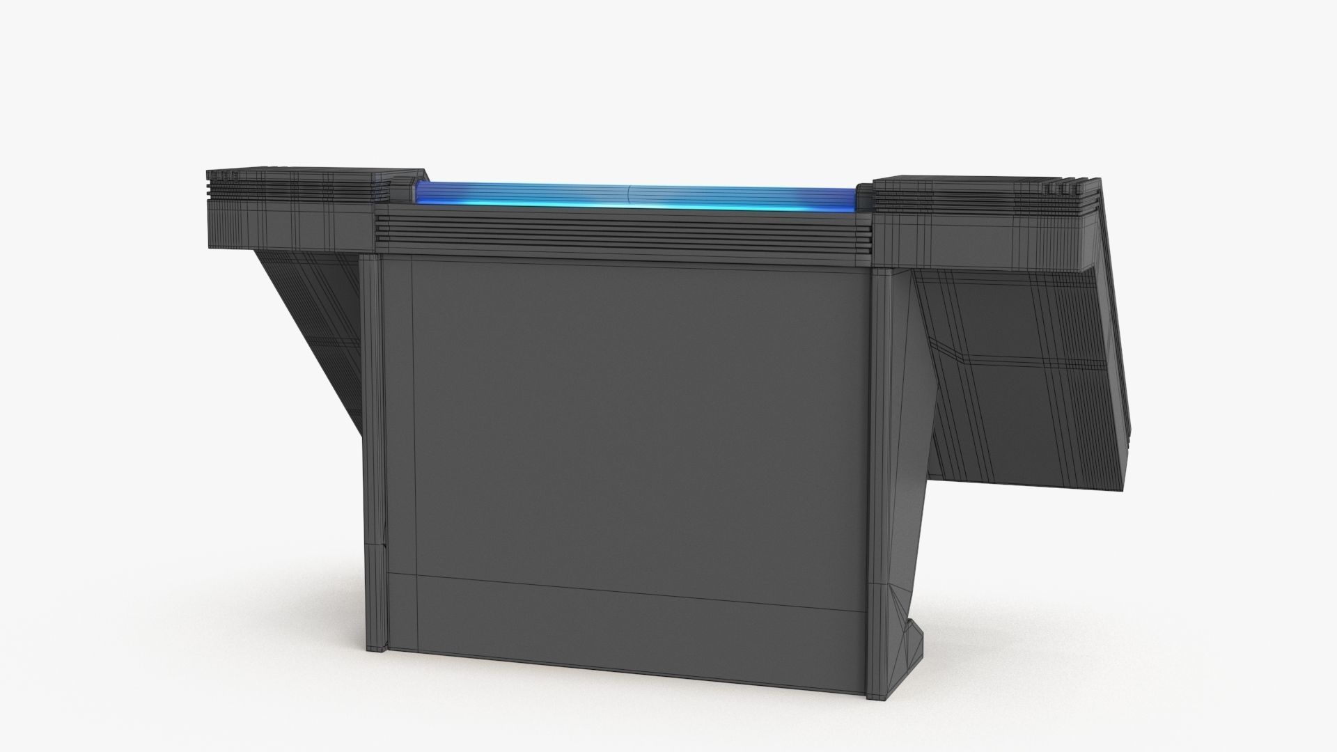 Sci Fi Control Panel Table R Low-poly 3D model_20