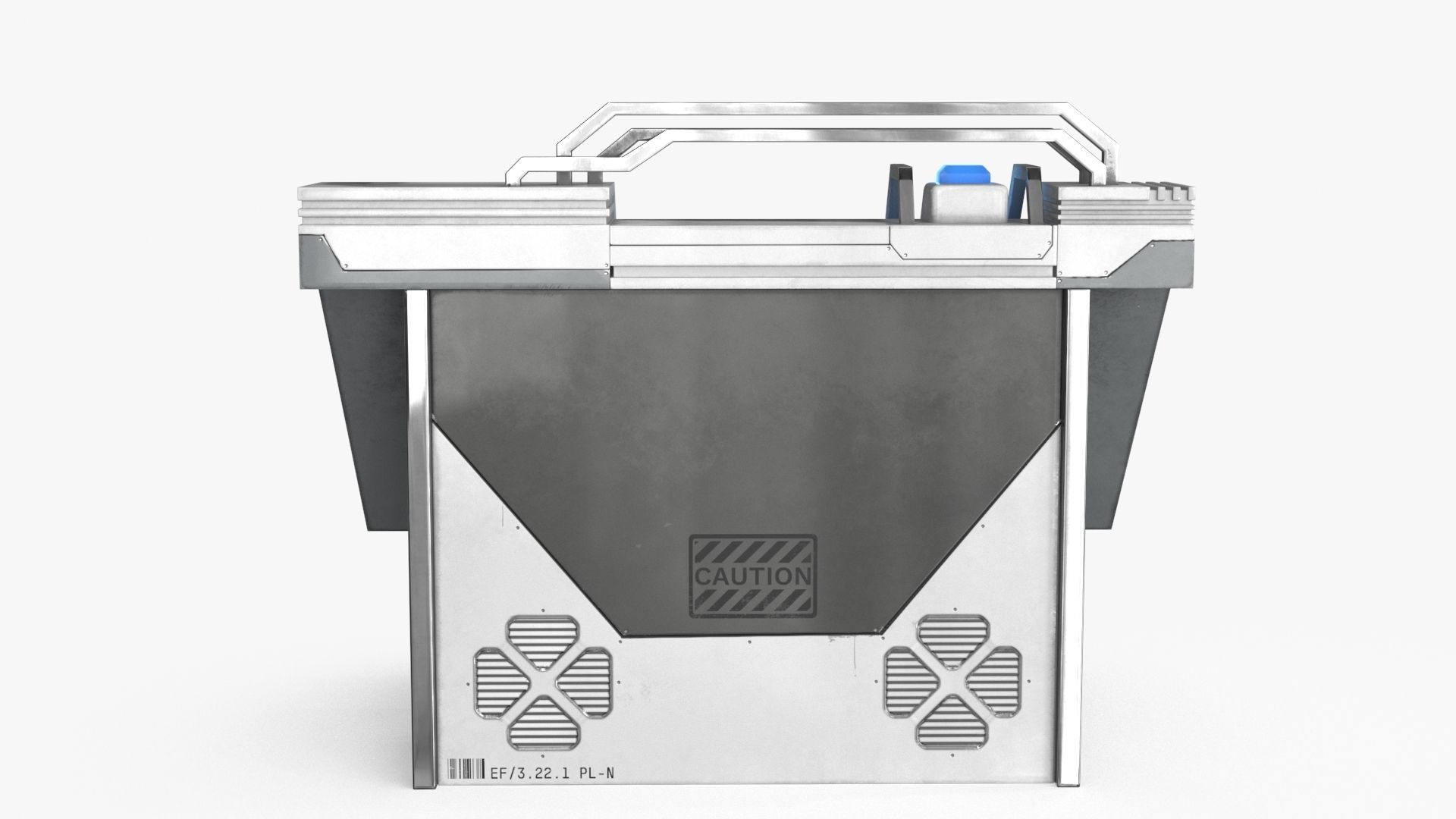 Sci Fi Control Panel Table Low-poly 3D model_10