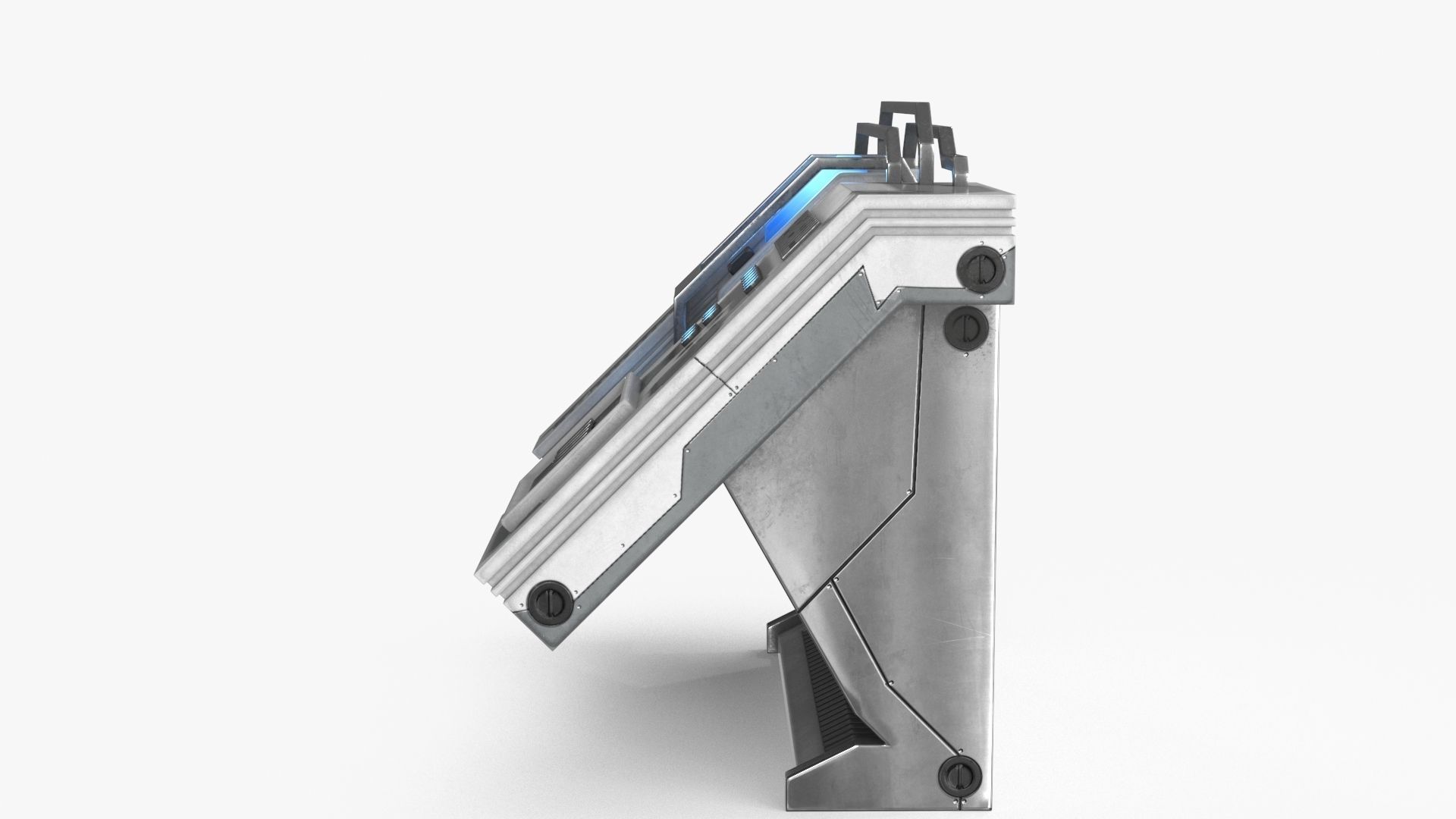 Sci Fi Control Panel Table Low-poly 3D model_13