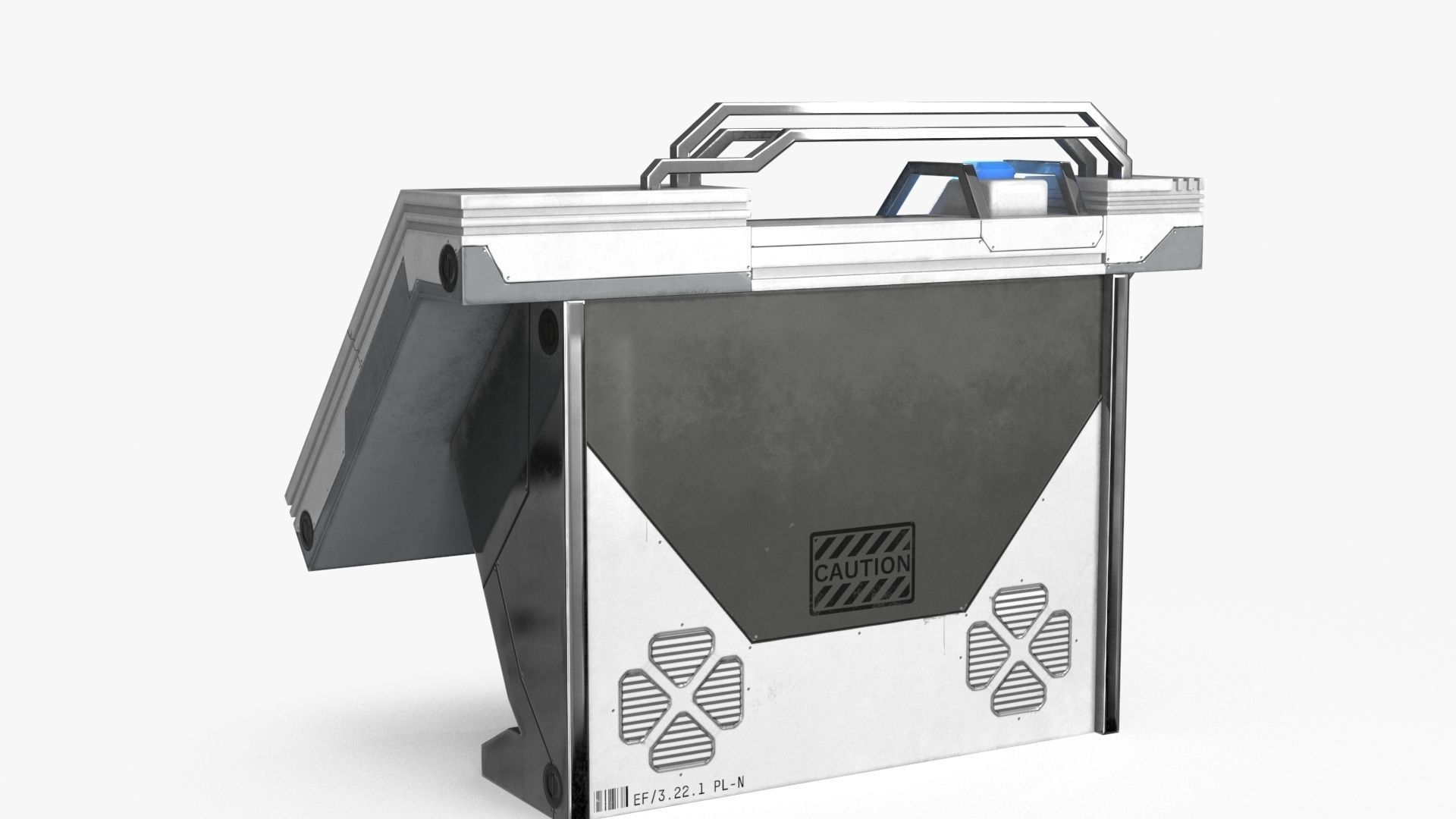 Sci Fi Control Panel Table Low-poly 3D model_11
