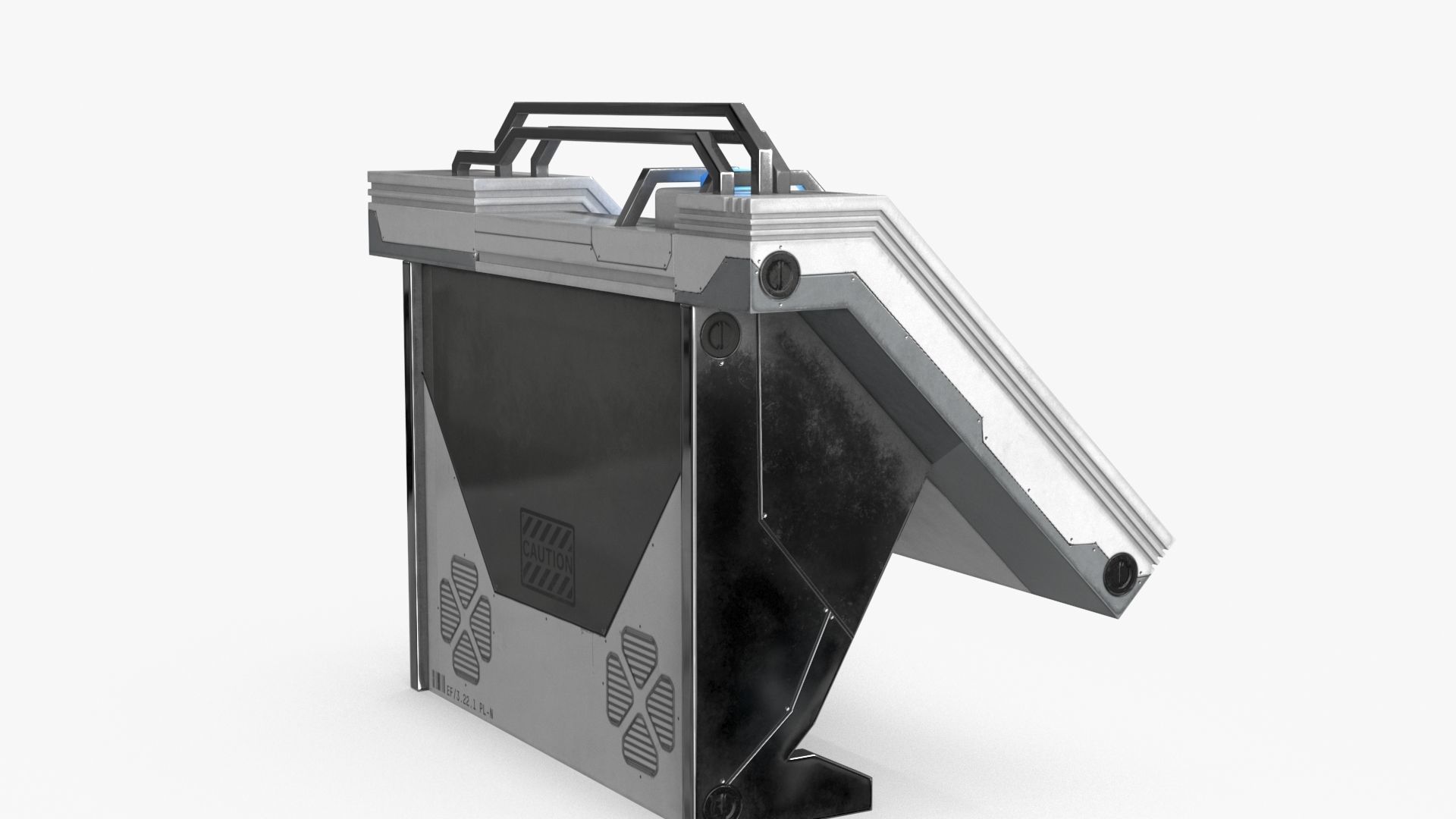 Sci Fi Control Panel Table Low-poly 3D model_8