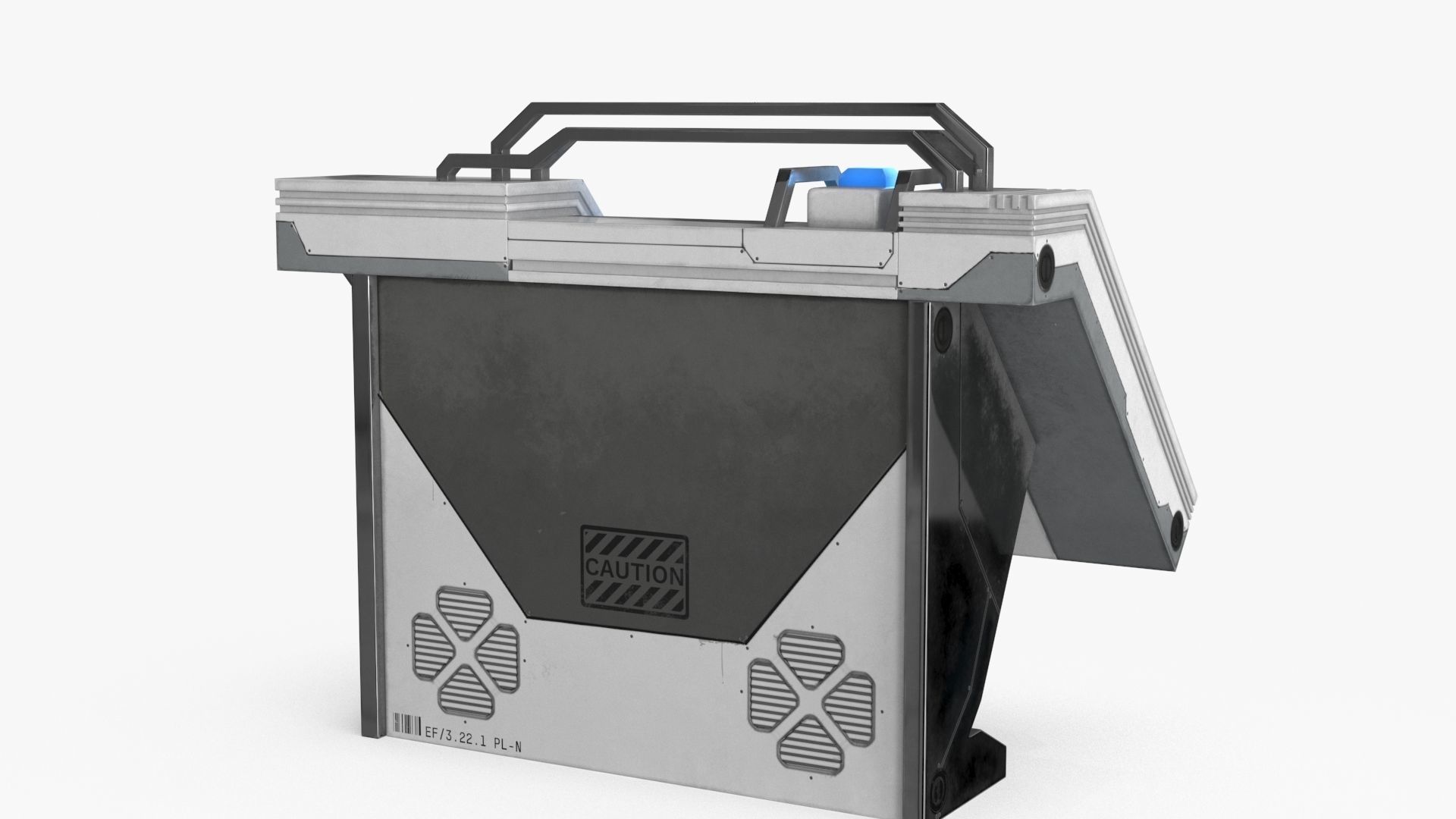 Sci Fi Control Panel Table Low-poly 3D model_9