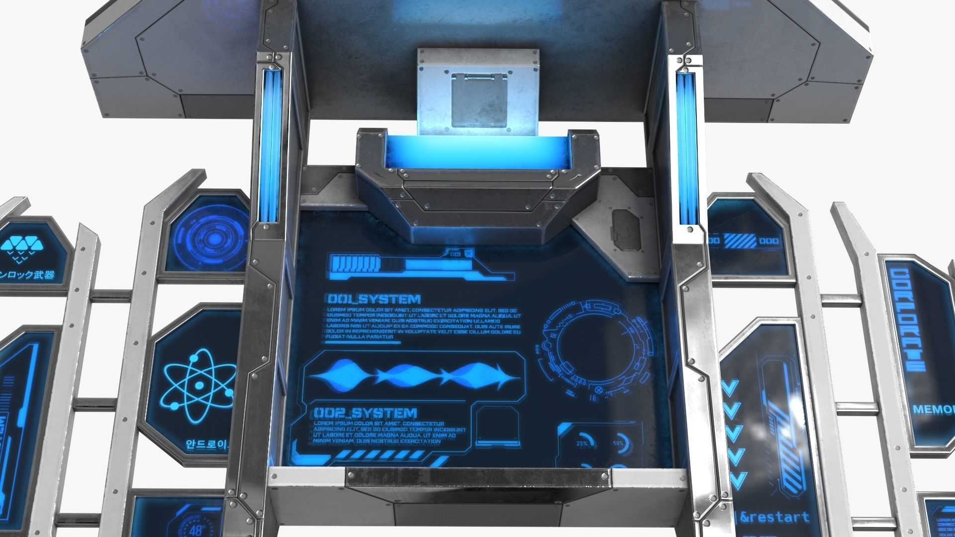 Sci Fi Control Panel 3D Model Collection_18