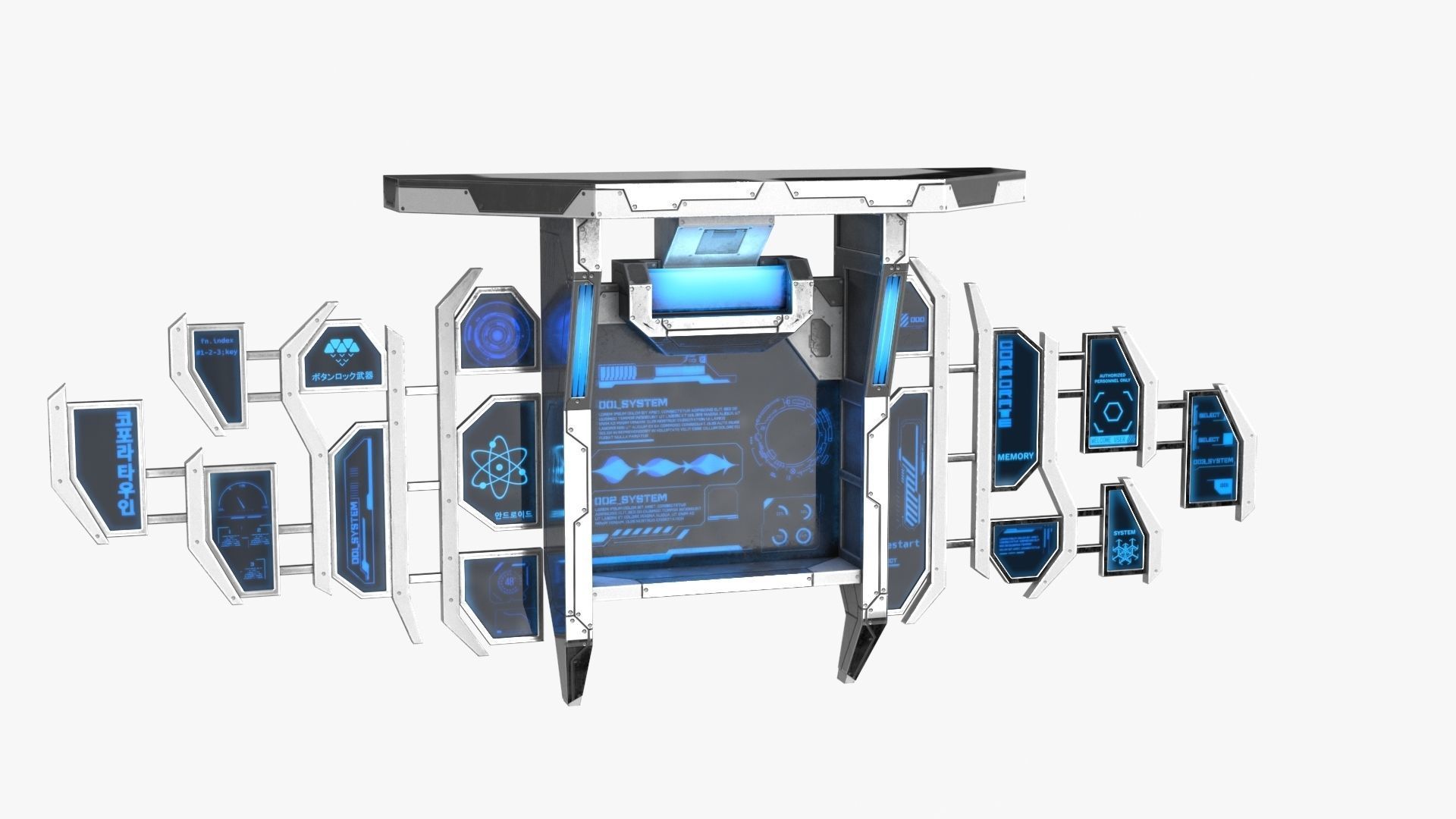 Sci Fi Control Panel 3D Model Collection_13