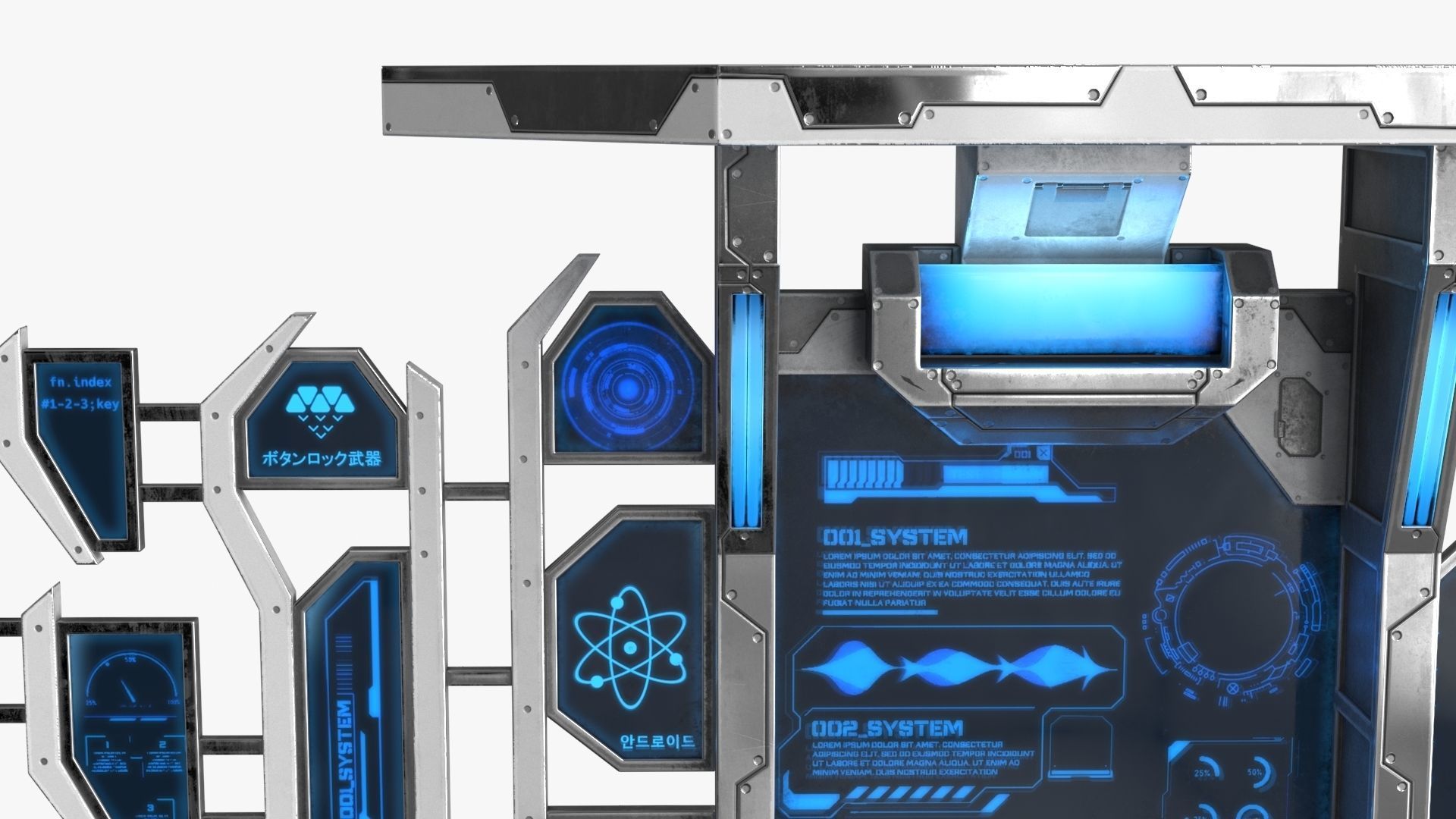 Sci Fi Control Panel 3D Model Collection_16