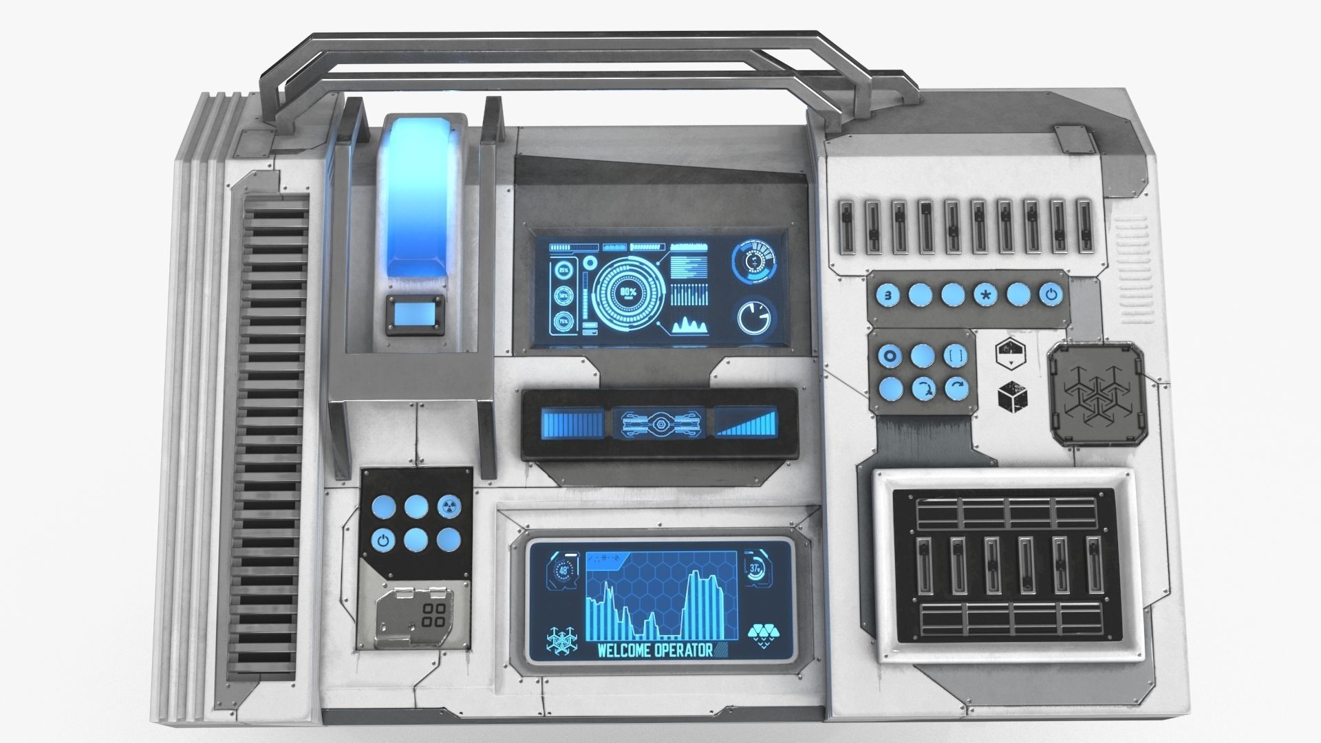 Sci Fi Control Panel 3D Model Collection_33