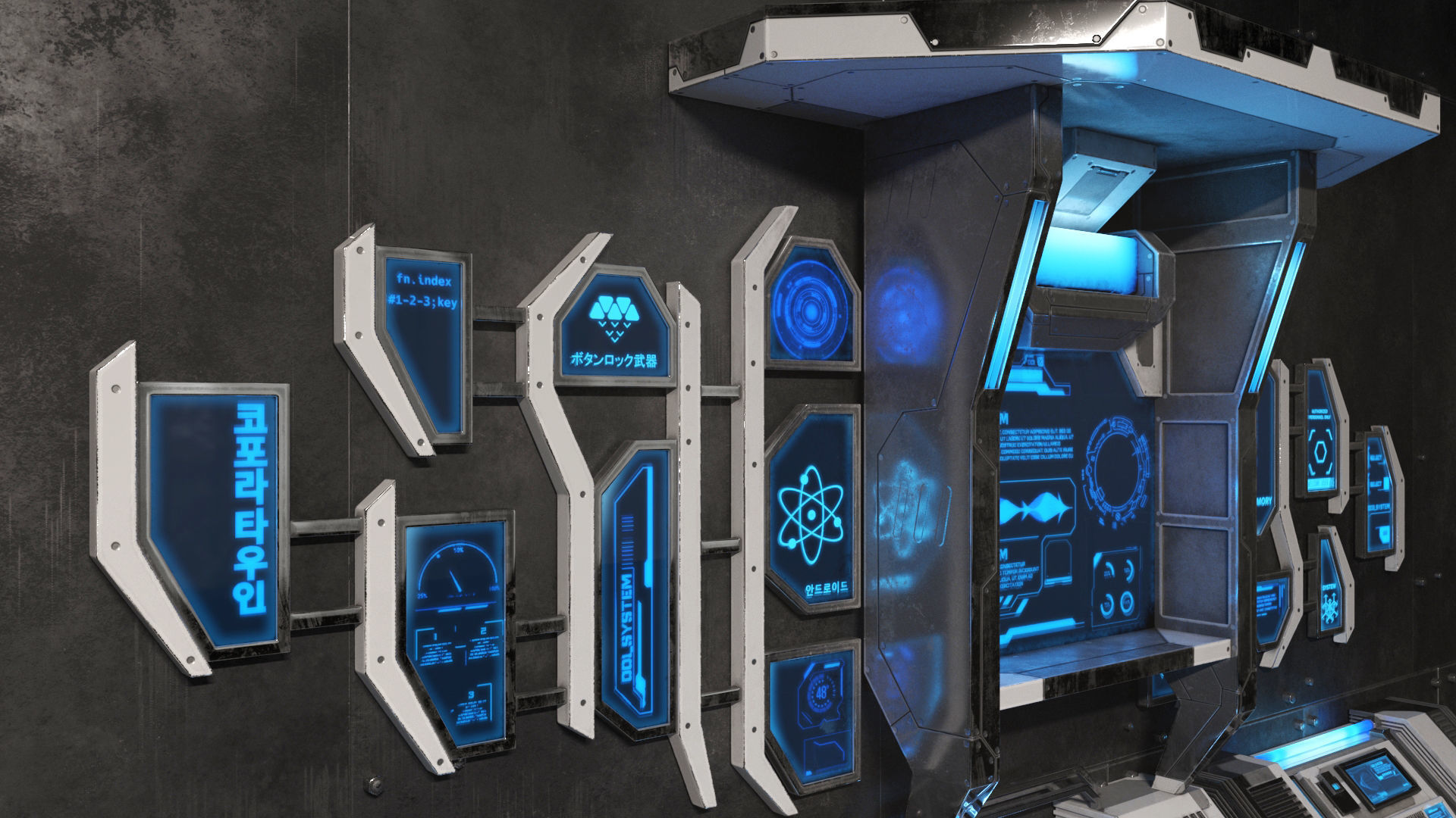 Sci Fi Control Panel 3D Model Collection_7