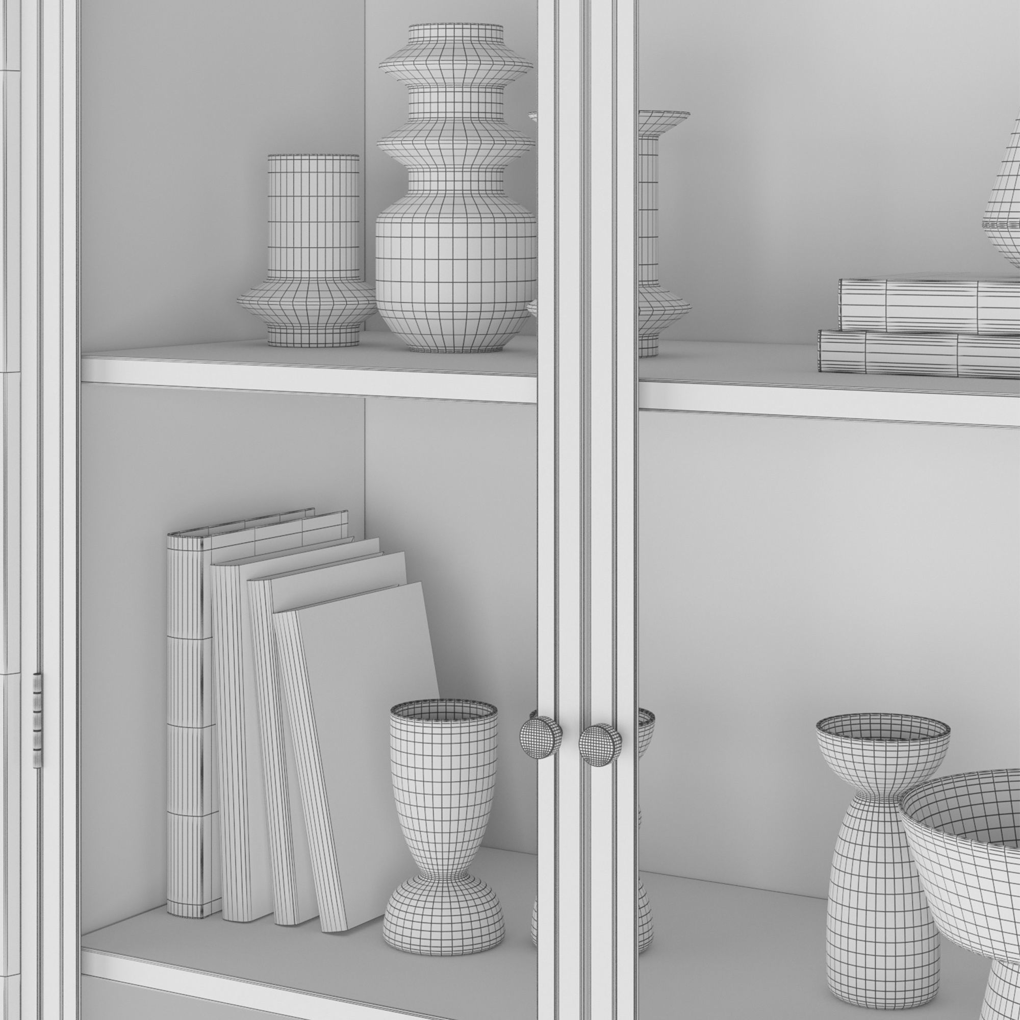 Storage Cabinet with Drawers Harmon 3D model_3