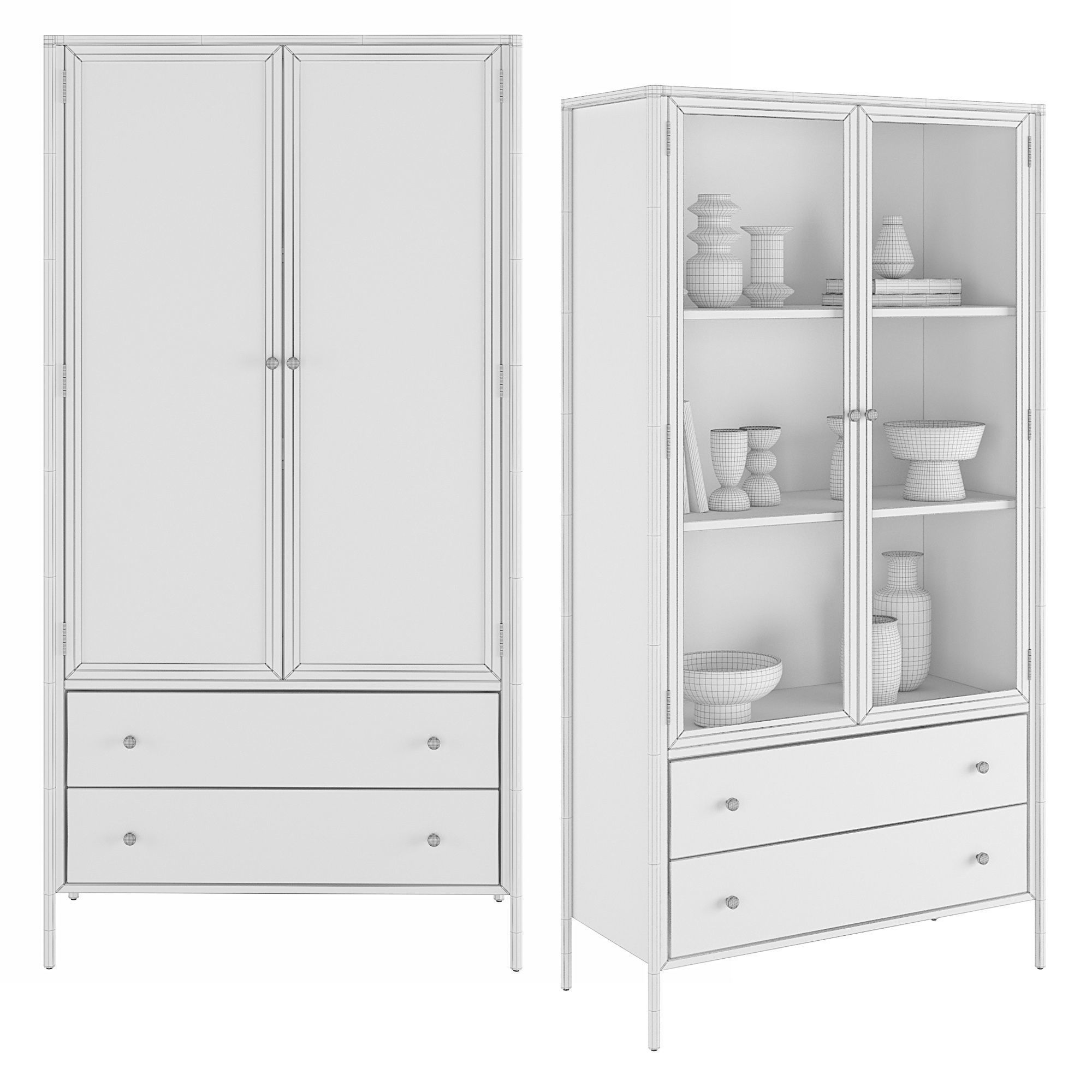 Storage Cabinet with Drawers Harmon 3D model_1