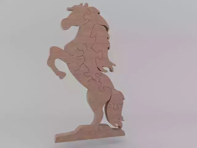 Horse 3D Print wooden puzzle with