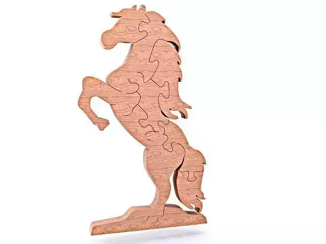 3D Puzzle Horse Model