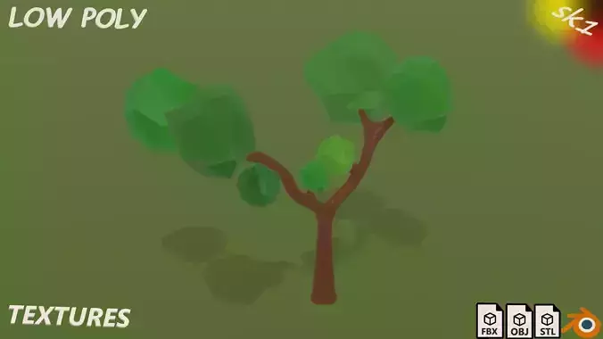 simple tree Low-poly 3D model