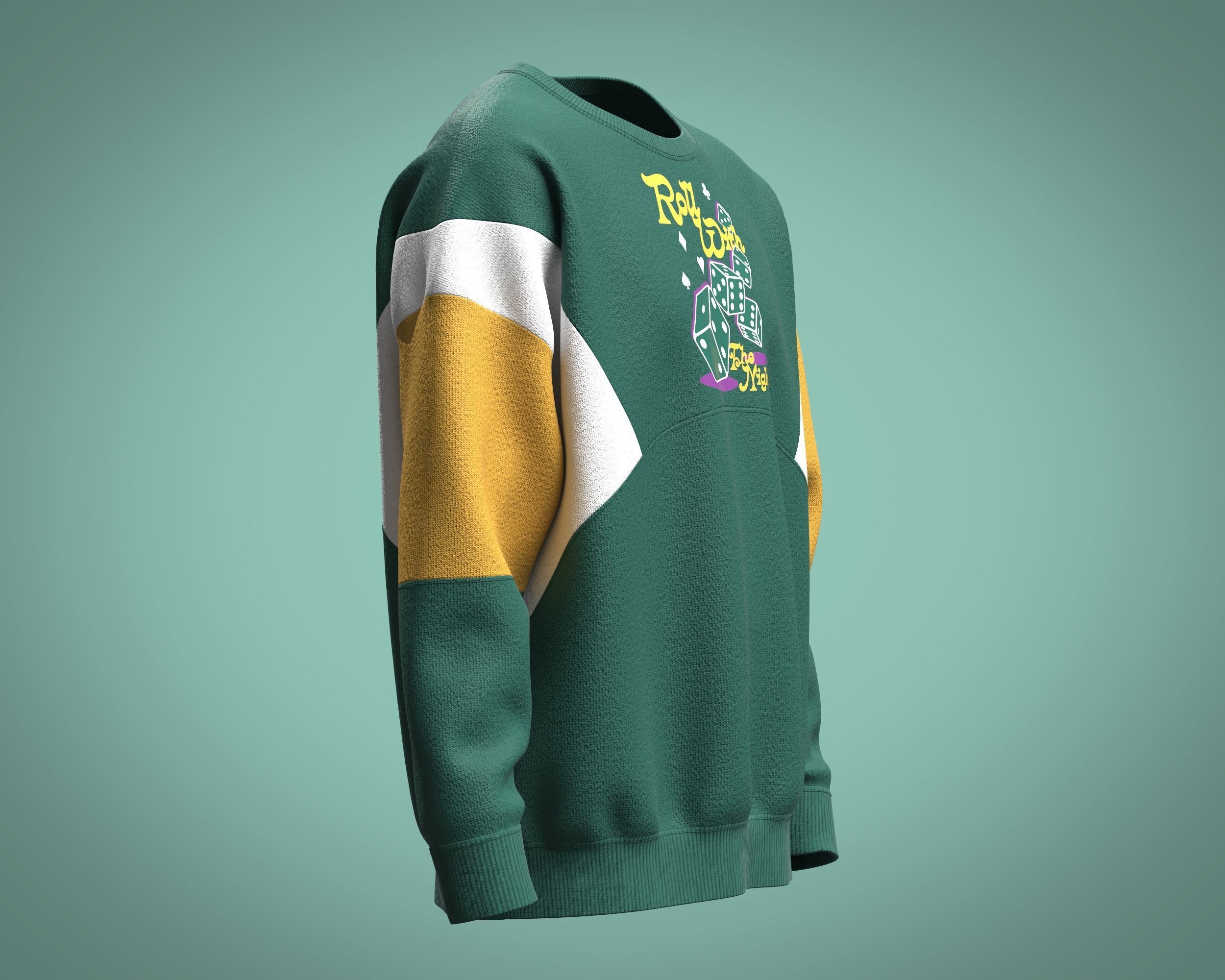 Mens Sweatshirt-The Night 3D model_1