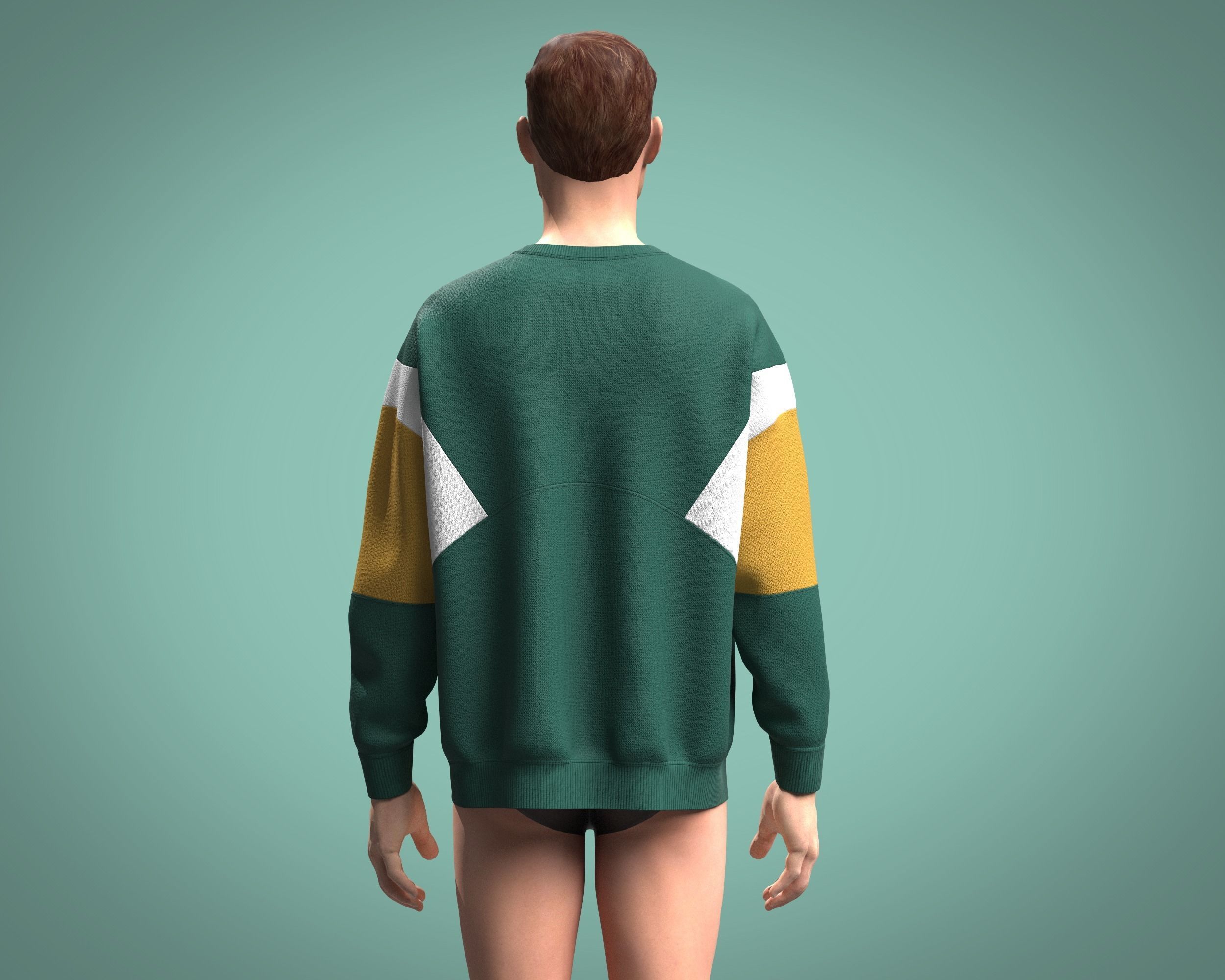 Mens Sweatshirt-The Night 3D model_7