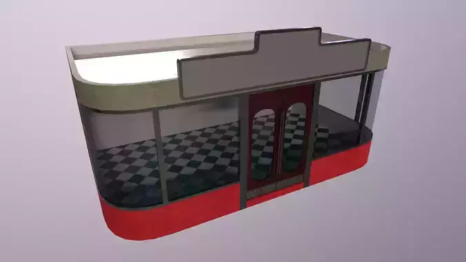 diner store with checkered floor