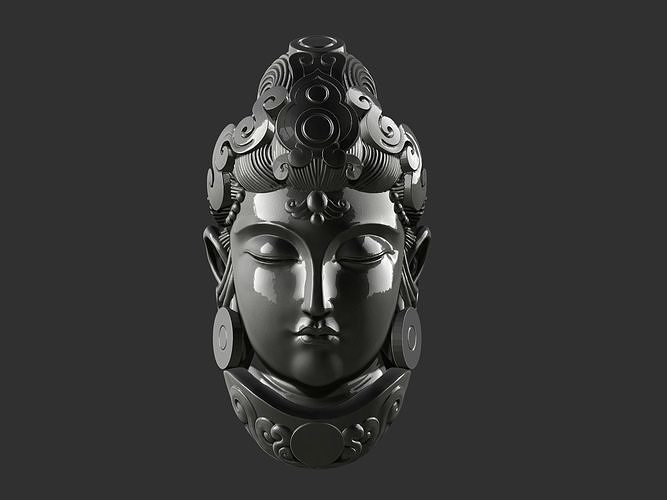 Head of Kwanyin Bodhisattva 3D print model