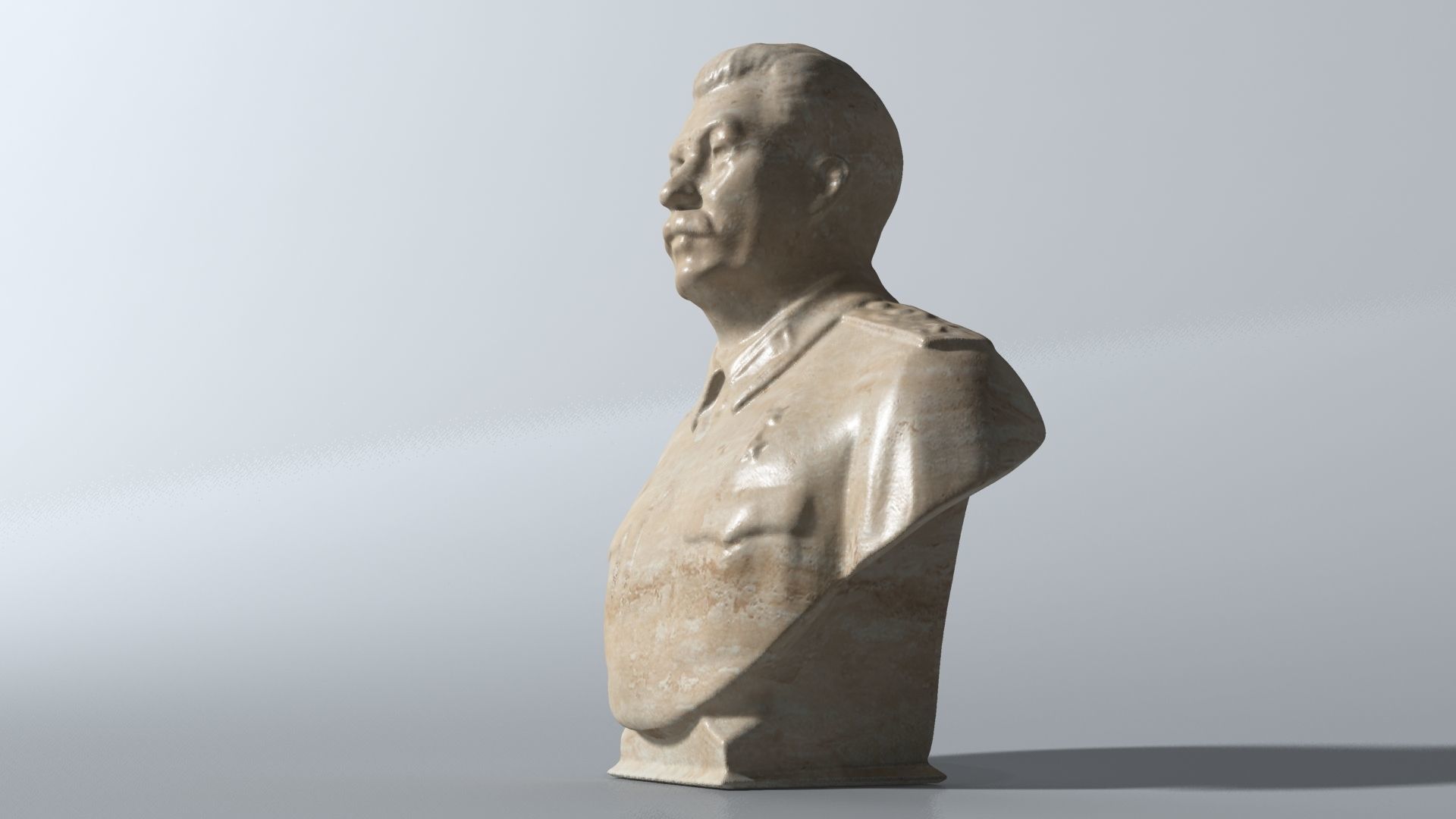 Staline Bust 3D model_2