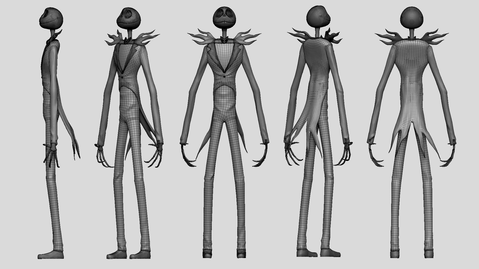 Jack Skellington from The Nightmare Before Christmas Low-poly 3D model_8