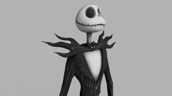 Jack Skellington from The Nightmare Before Christmas Low-poly 3D model