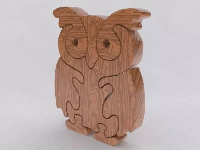 Wooden OWL 3D Print 3D print model_0