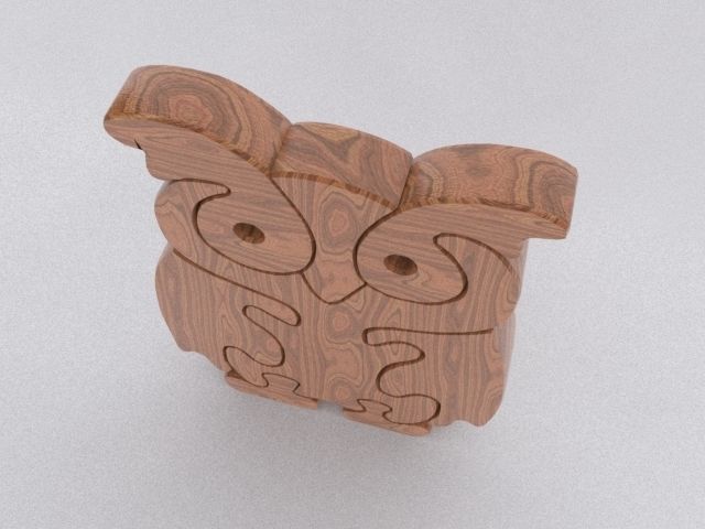 Wooden OWL 3D Print 3D print model_2