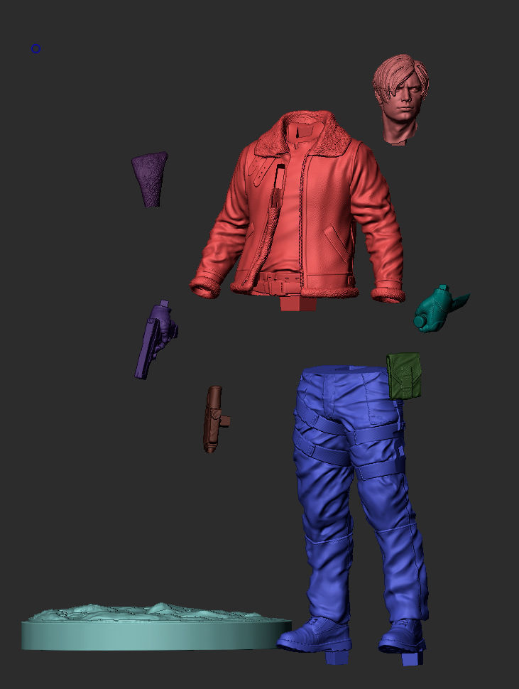 Leon - Residual Evil 4 Remake Statue 3D Print Model 3D print model_5