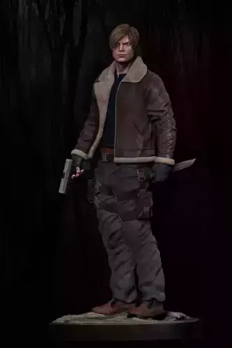 Leon - Residual Evil 4 Remake Statue 3D Print Model 3D print model